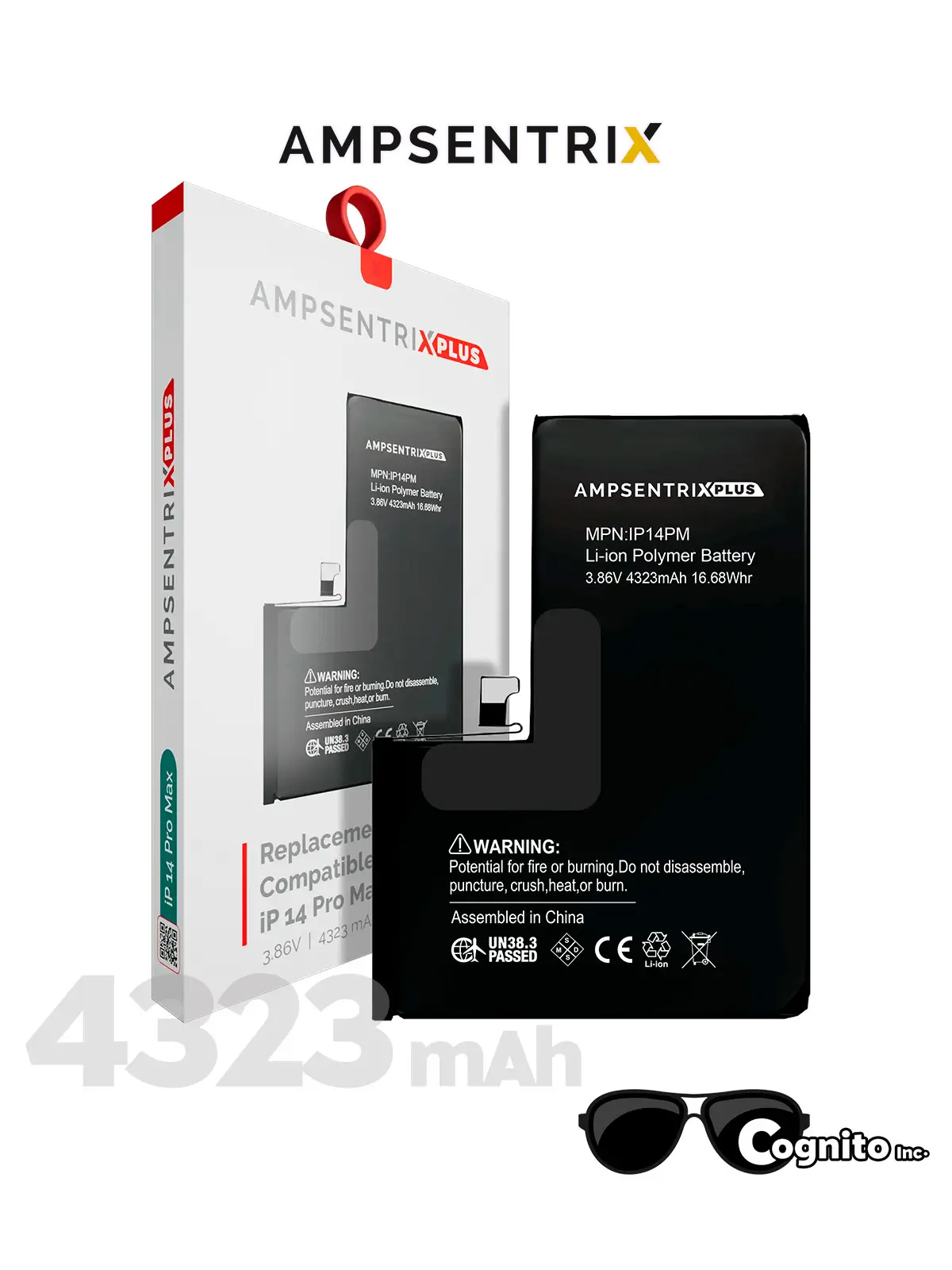 Bateria iPhone 14 Pro Max AMPsentrix PLUS Autoprogramable
